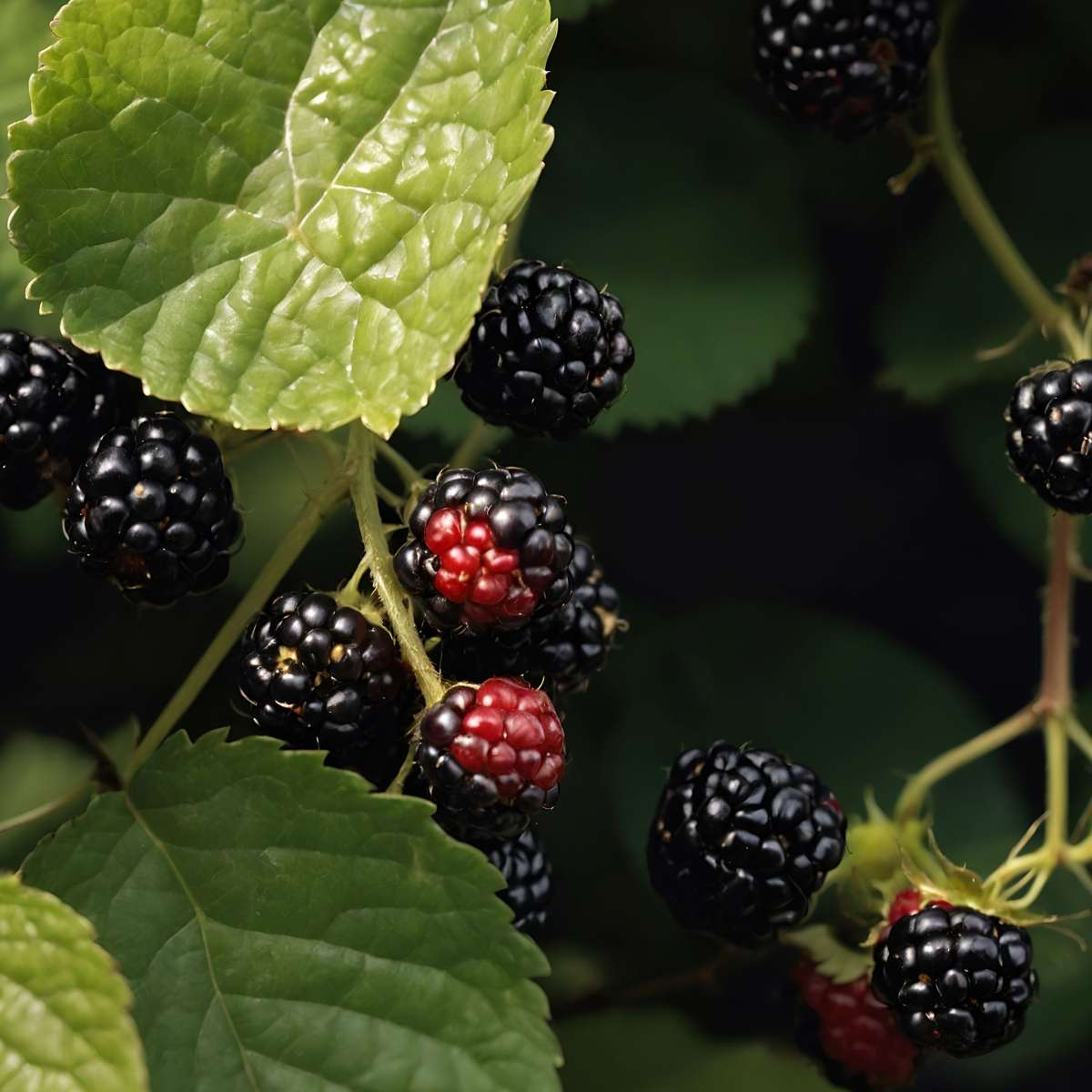 Mûrier - Set de 4 - Rubus fruticosus 'Thornfree' - Hauteur 50-60cm - ⌀15cm