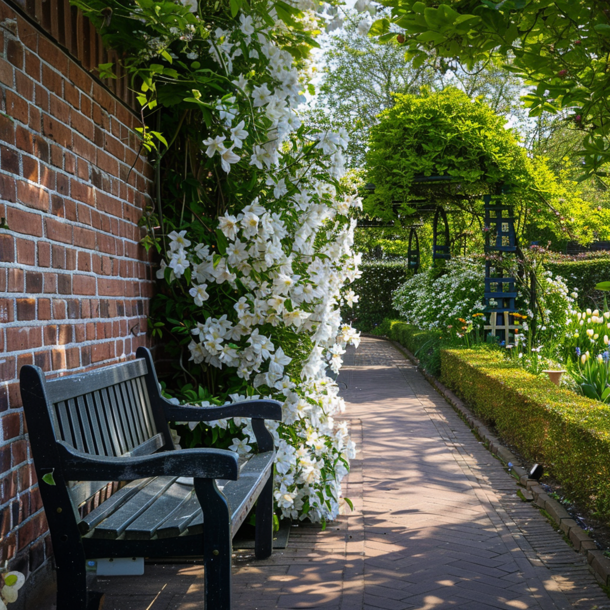 Clématite - Set de 2 - Clematis montana 'Grandiflora' - Hauteur 60-70cm - ⌀15cm