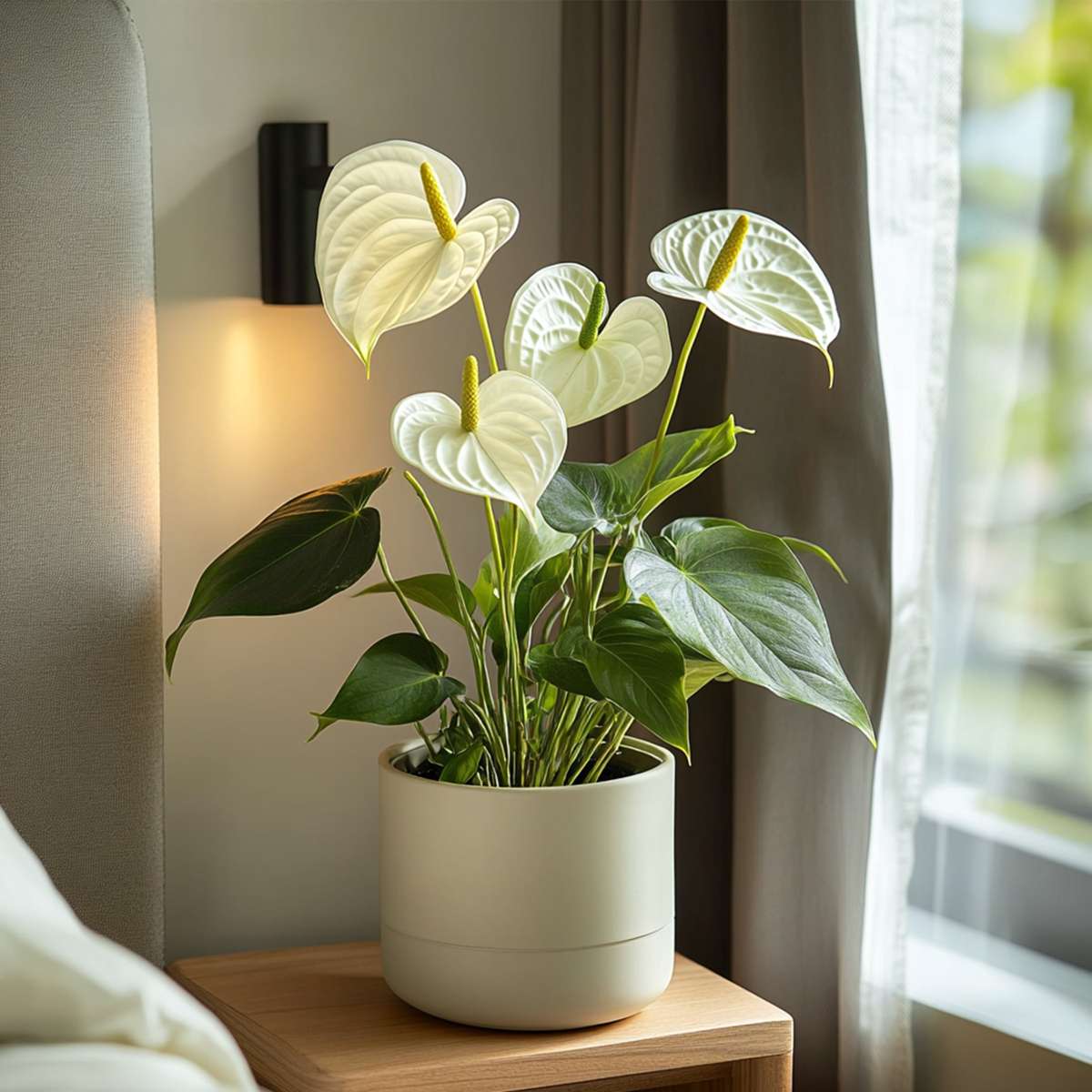 Langue de feu - Anthurium 'Alpine White' - Hauteur 40-55cm - ø14cm