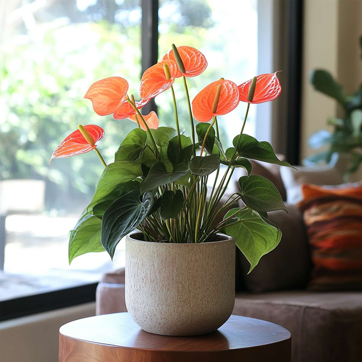 Langue de feu - Anthurium 'Madural Orange' - Hauteur 40-55cm - ø14cm