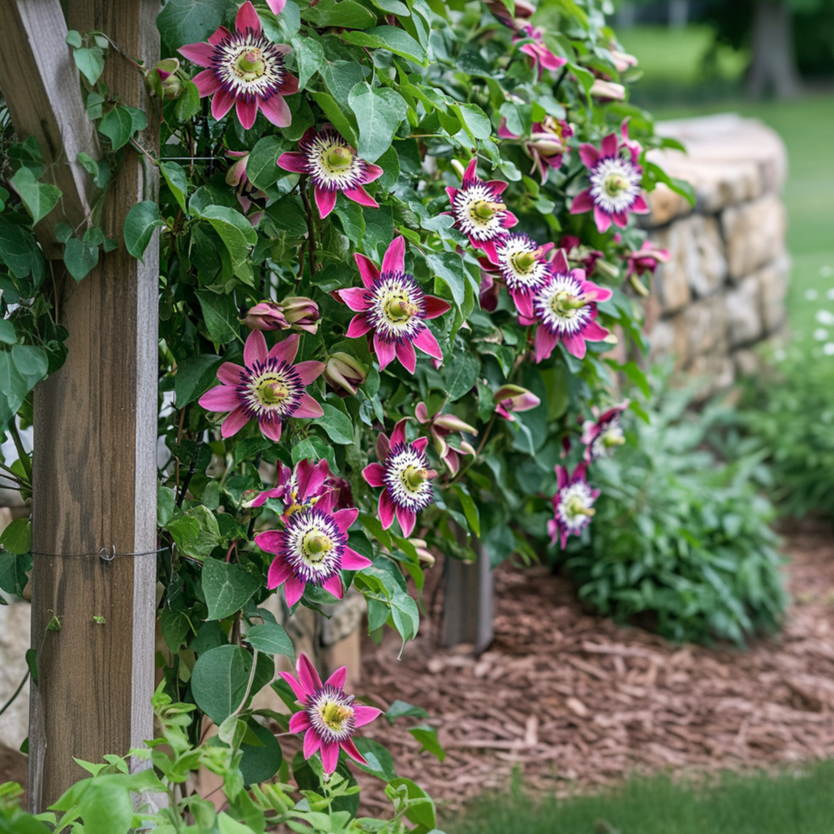 Passiflore - Set de 2 - Passiflora x violacea 'Victoria' - H110-120cm - ⌀17cm