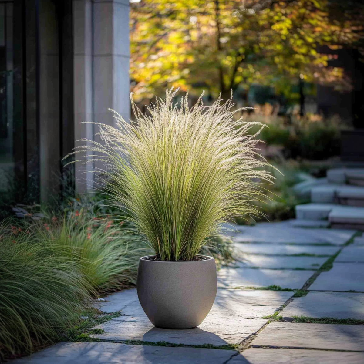 Herbe aux plumes - Set de 3 - Stipa tenuifolia 'Pony Tails' - H20-30cm - ⌀9cm - TD Plantz