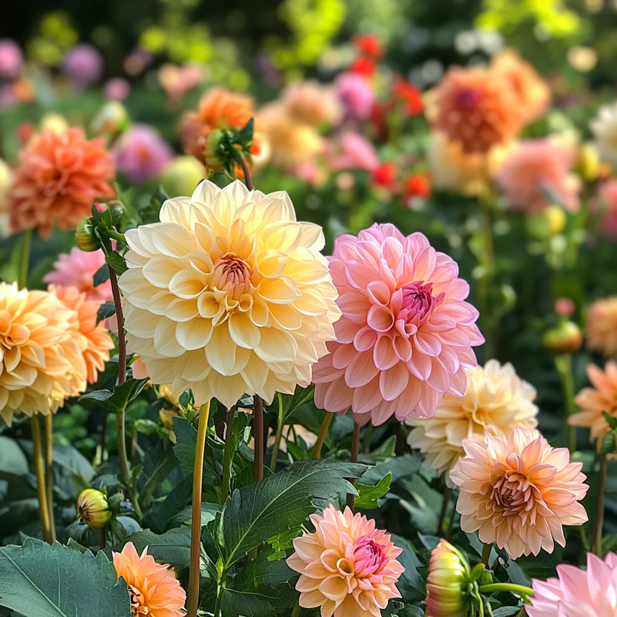 Dahlia tubers - 3 pcs. - Dahlia 'Waterlily Mix' - Flower Bulbs