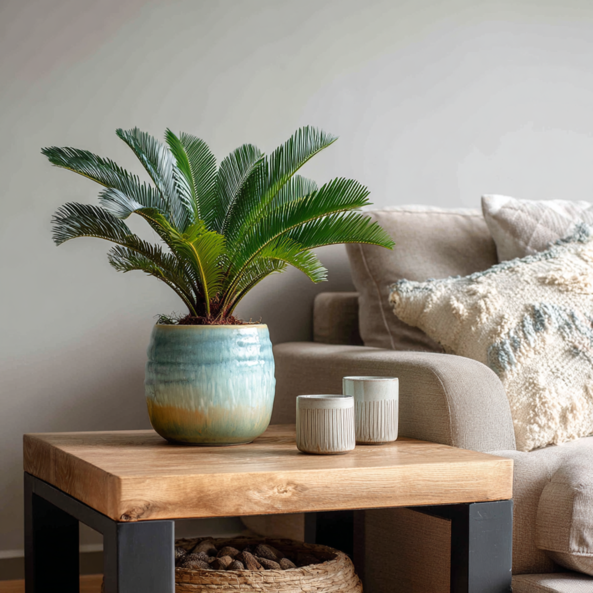 Sagou du Japon - Set de 2 - Cycas revoluta - Hauteur 45-60cm - ⌀15cm