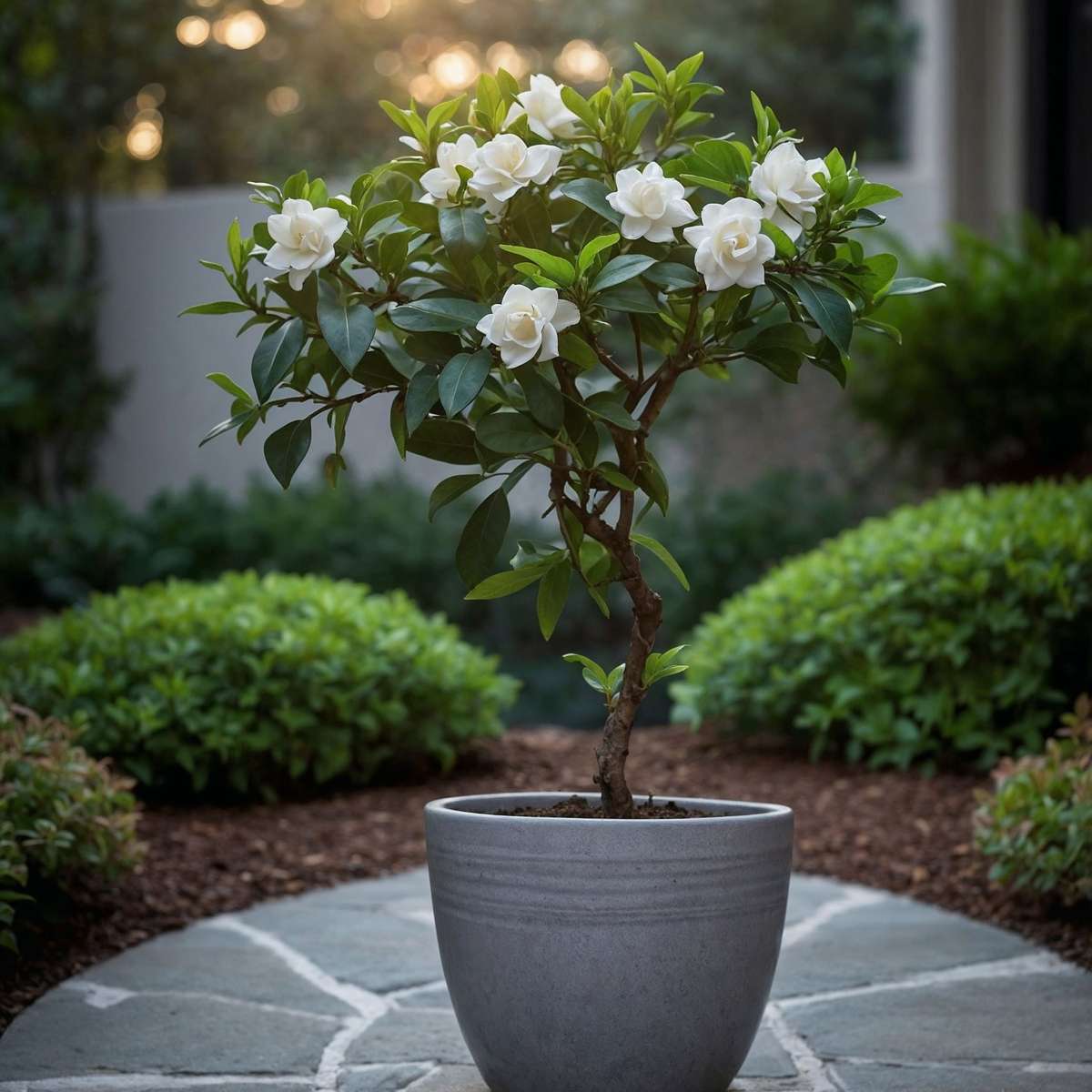 Jasmin du Cap - Set de 2 - Gardenia jasminoides - Hauteur 50-60cm - ⌀19cm