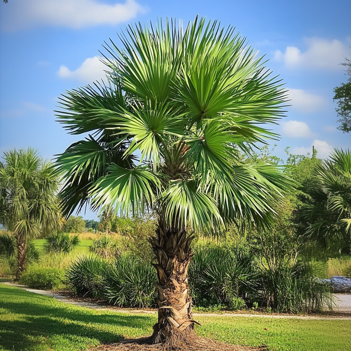 Palmier de Chine - Set de 2 - Trachycarpus Fortunei - Hauteur 65-75cm - ⌀21cm - TD Plantz