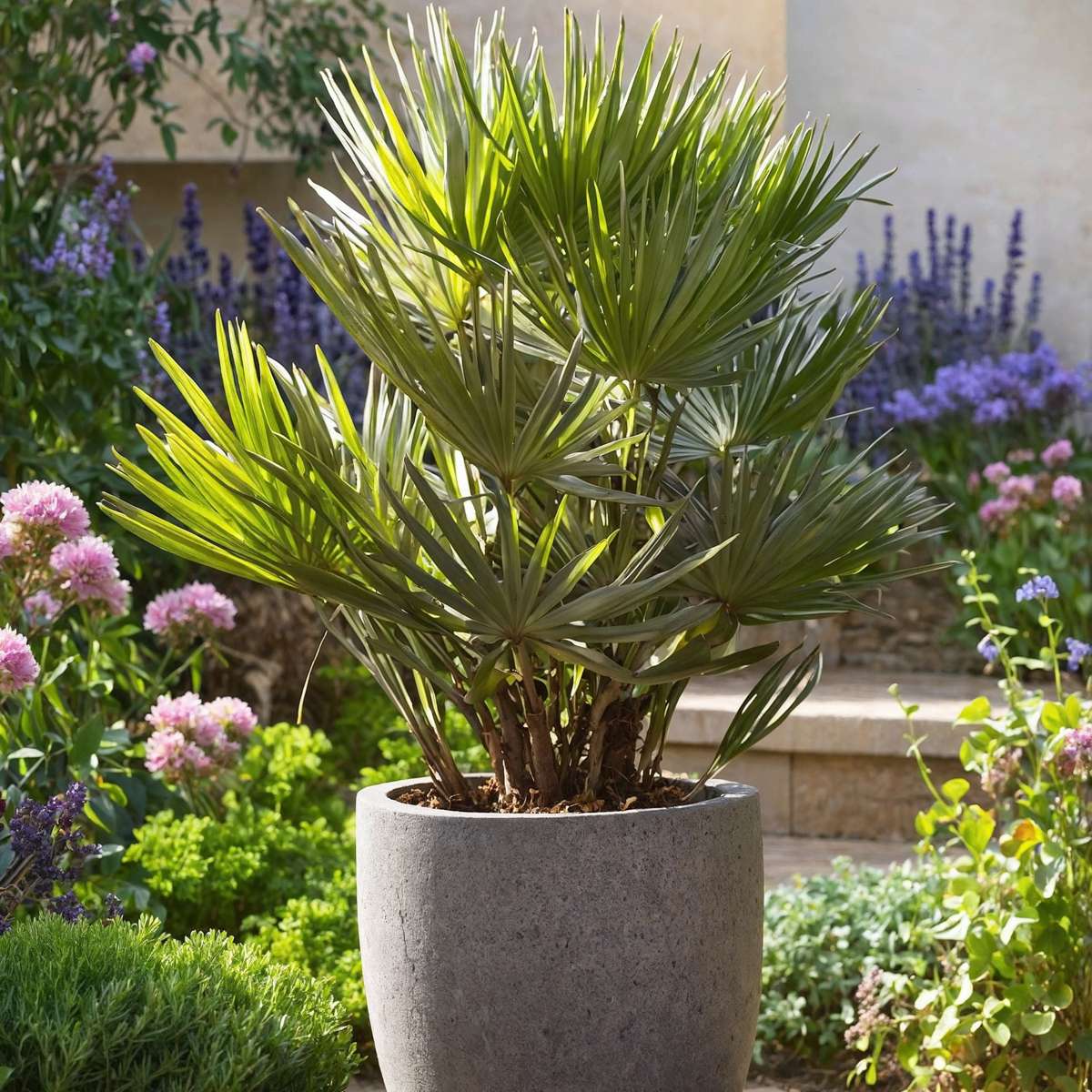 Palmier nain - Chamaerops 'Vulcano' - Hauteur 45-55cm - ⌀24cm - TD Plantz