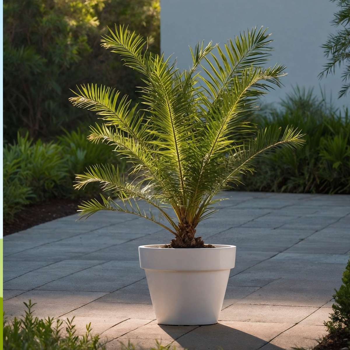 Palmier Dattier nain - Set de 2 - Phoenix canariensis - Hauteur 80-100cm - ⌀19cm