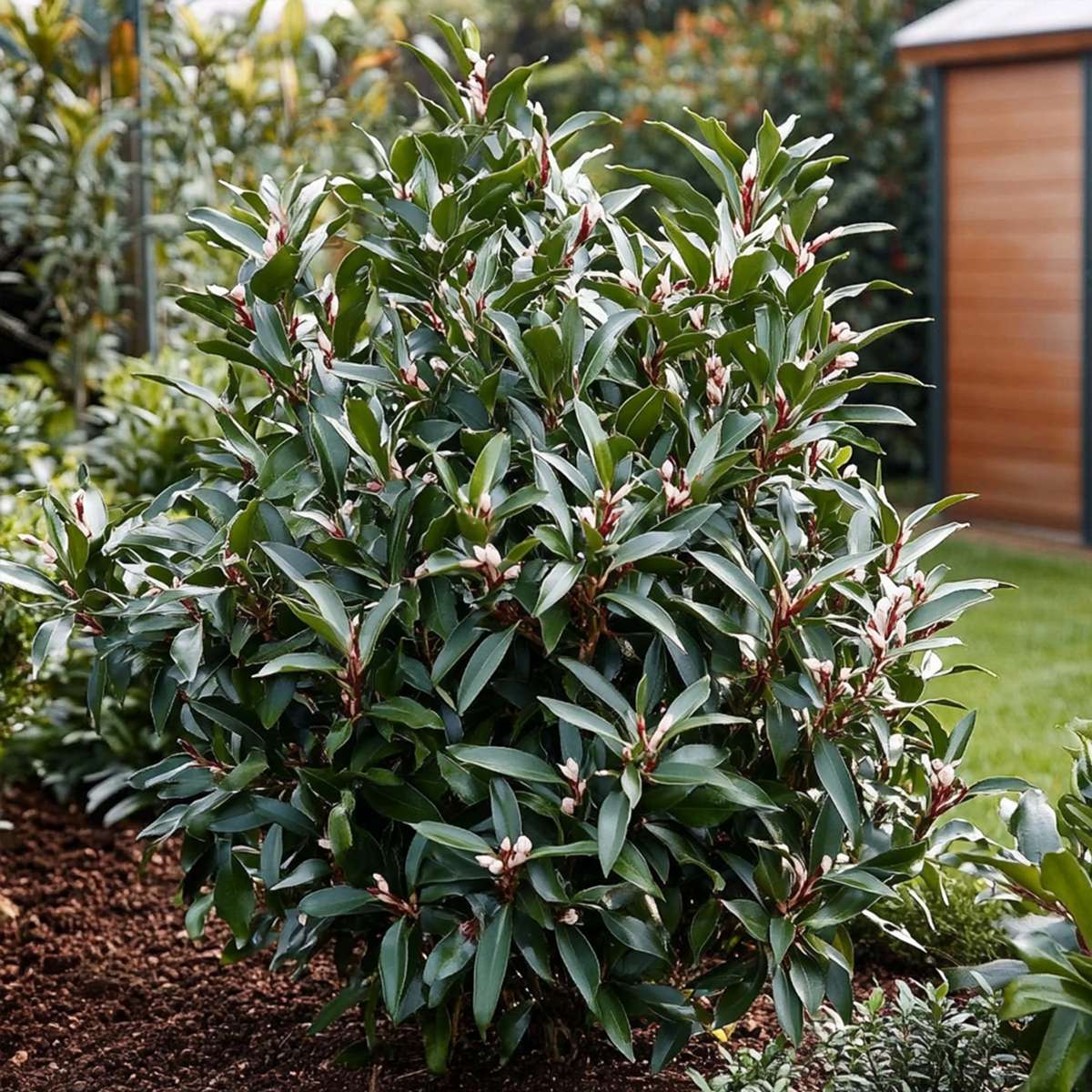 Sarcocoque confus - Set de 4 - Sarcococca 'Confusa' - Hauteur 30-40cm - ⌀17cm