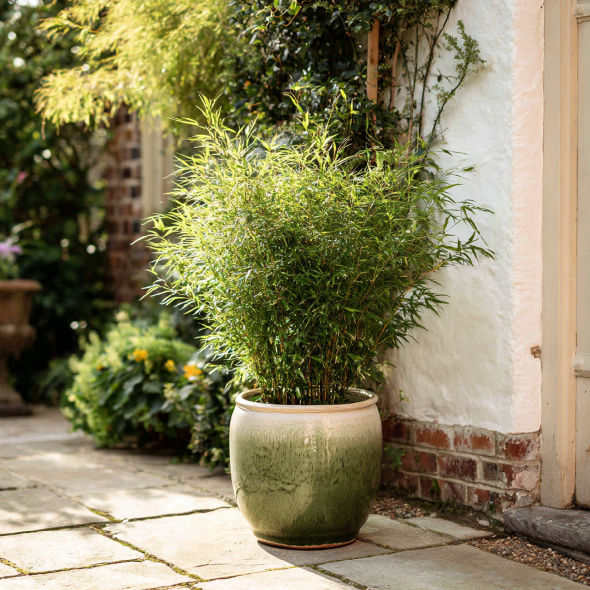 Bambou non-traçant - Set de 6 - Fargesia nitida 'Gansu' - H50-70cm - ⌀17cm