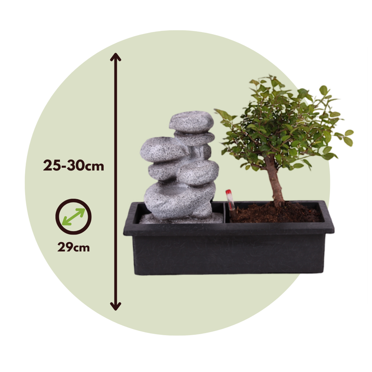 Waterval Stones - 2 pcs. - Bonsai - Height 25-35cm - ⌀29cm