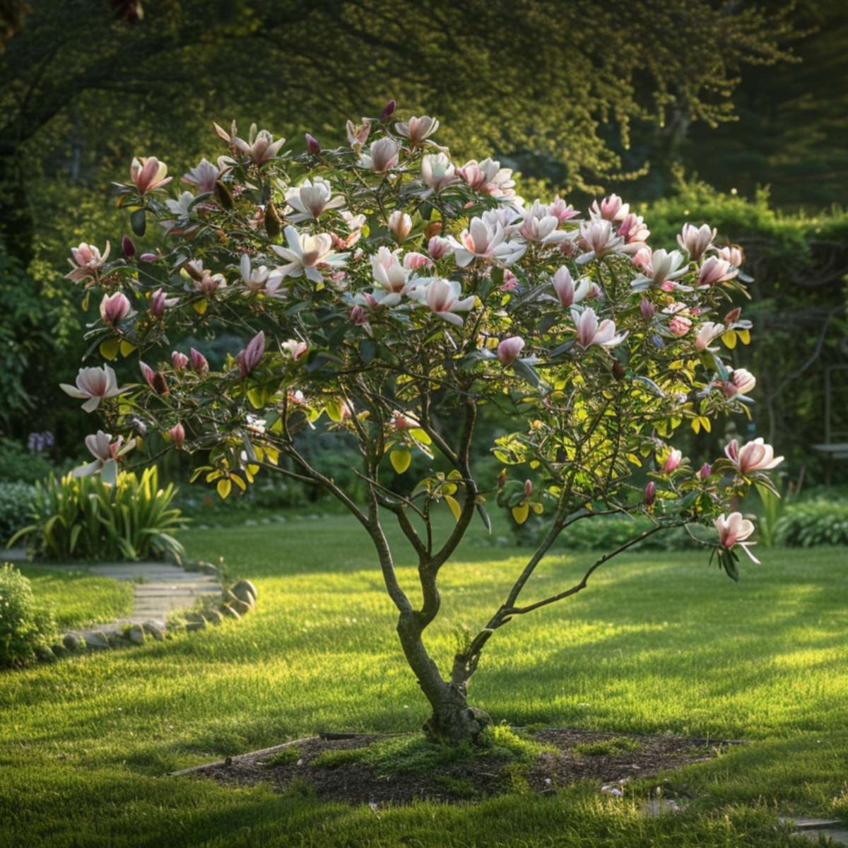 Arbre à tulipes - Set de 6 - Magnolia - Hauteur 25-40cm - ⌀9cm