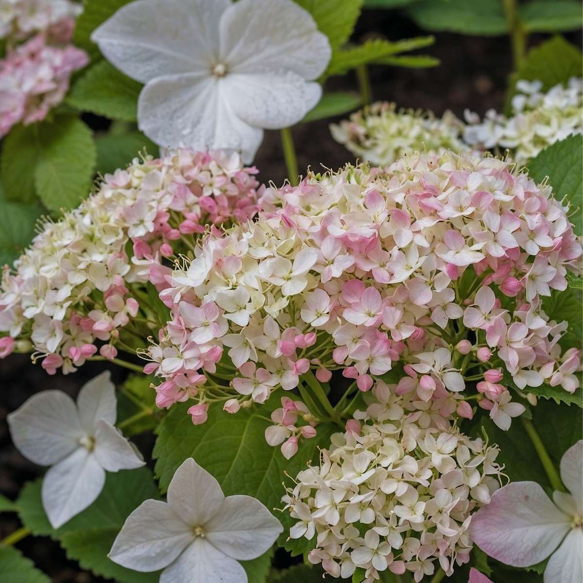 Hortensia - Set de 3 - Hydrangea macrophylla - Hauteur 25-40cm - ⌀9cm