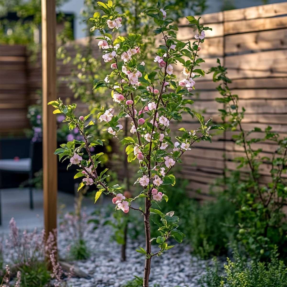 Prunier pêches - Set de 2 - Prunus persica 'Saturne' - Hauteur 60-70cm - ⌀15cm
