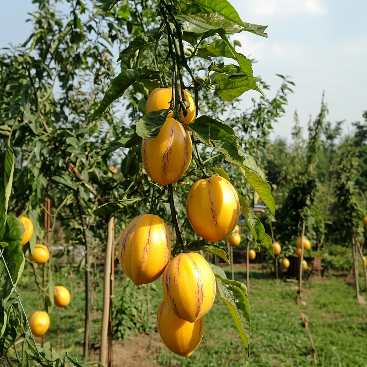 Tomatillo - Set de 6 - Solanum Muricatum 'Pepino gold' - Hauteur 25-40cm - ⌀9cm