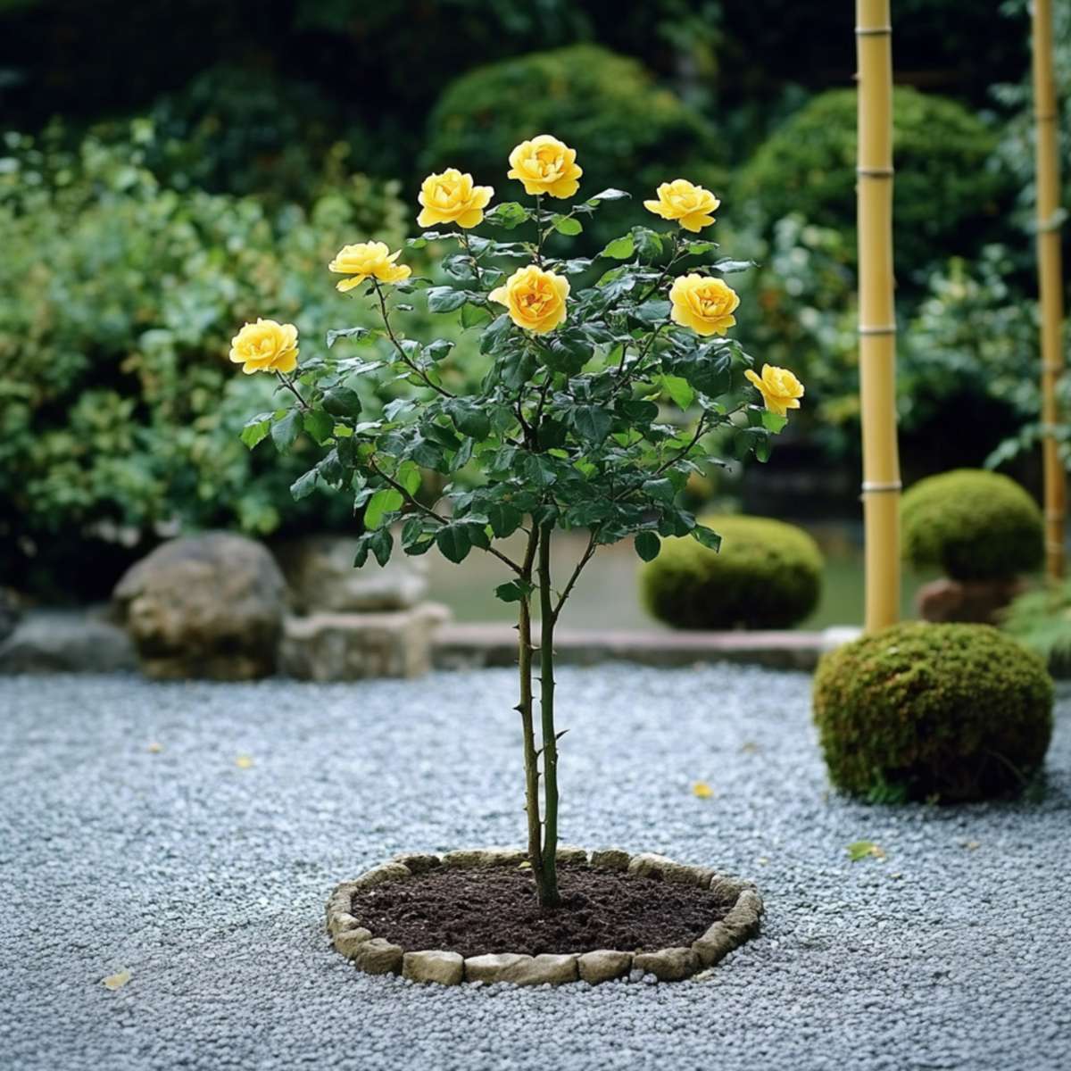 Rosier sur tige - Rosa palace ‘Mysore’ - Hauteur 80-100cm - ⌀19cm