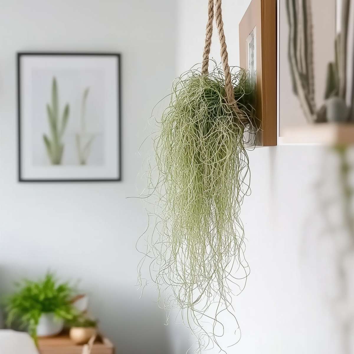 Plante aérienne - Set de 6 - Tillandsia usneoides - Hauteur 25-40cm - ⌀5cm - TD Plantz