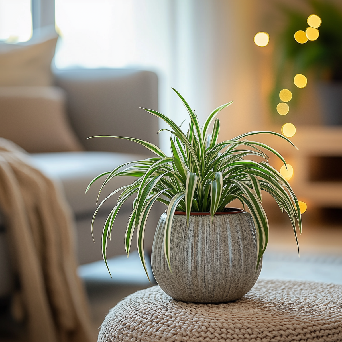 Plante araignée - Set de 3 - Chlorophytum comosum 'Atlantic' - H25-40cm - ⌀12cm - TD Plantz
