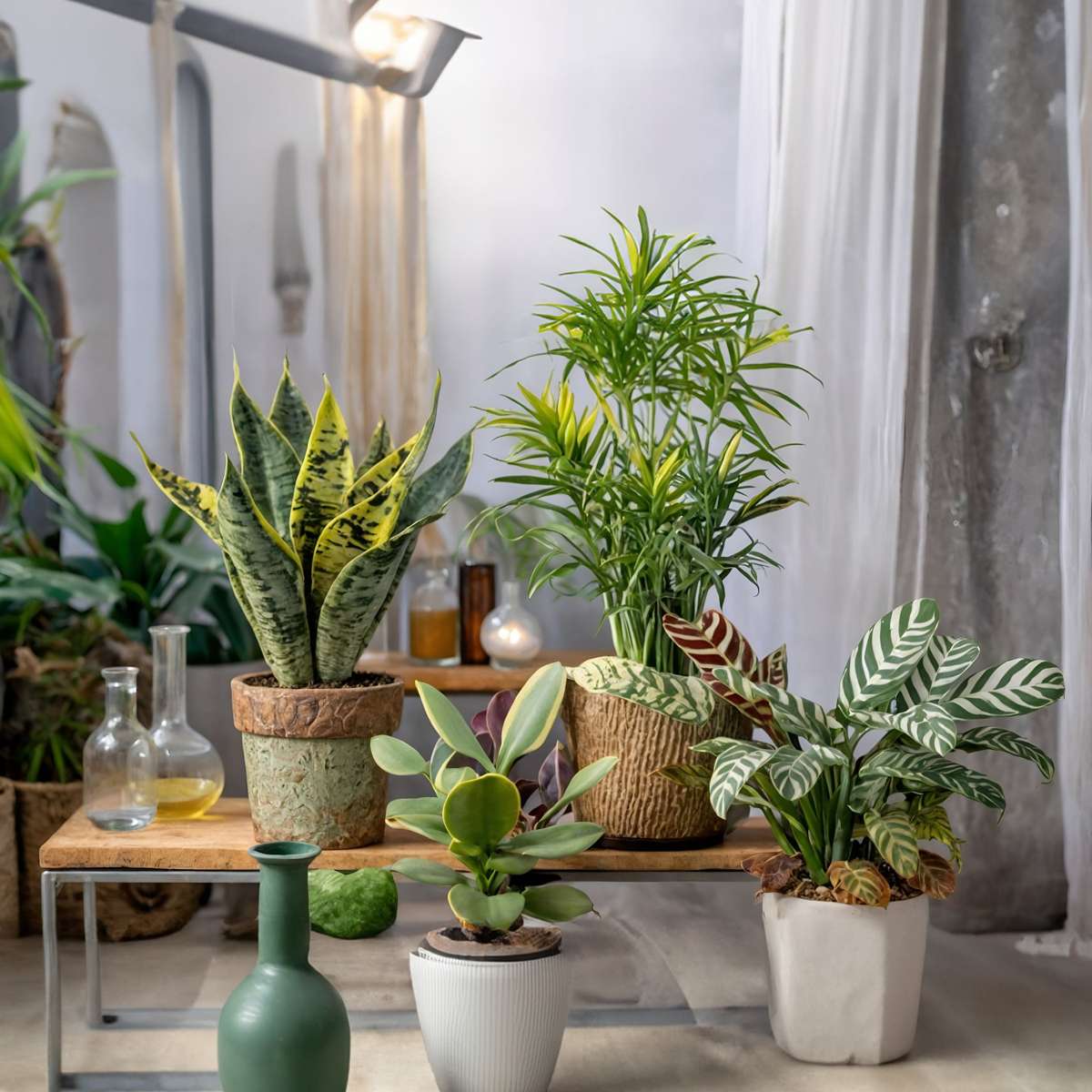 Easy Care Mix - 4 pcs. - Houseplants - Height 25-40cm - ⌀12cm