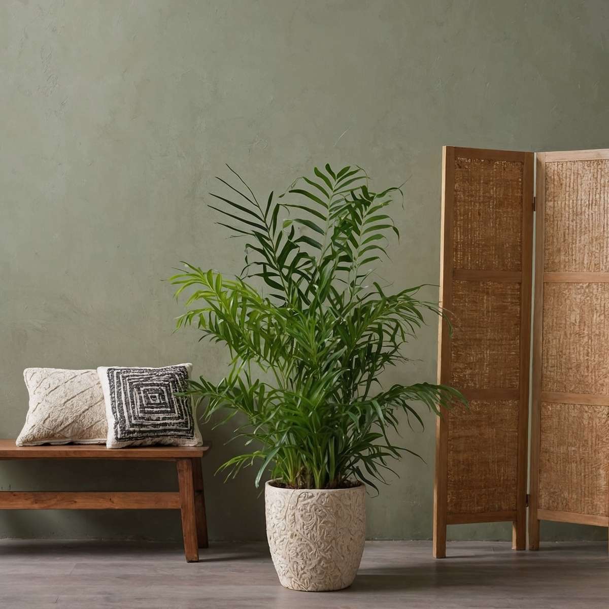 Palmiers d'intérieur - Set de 4 - Dypsis, Chamaedorea - Hauteur 25-40cm - ⌀12cm