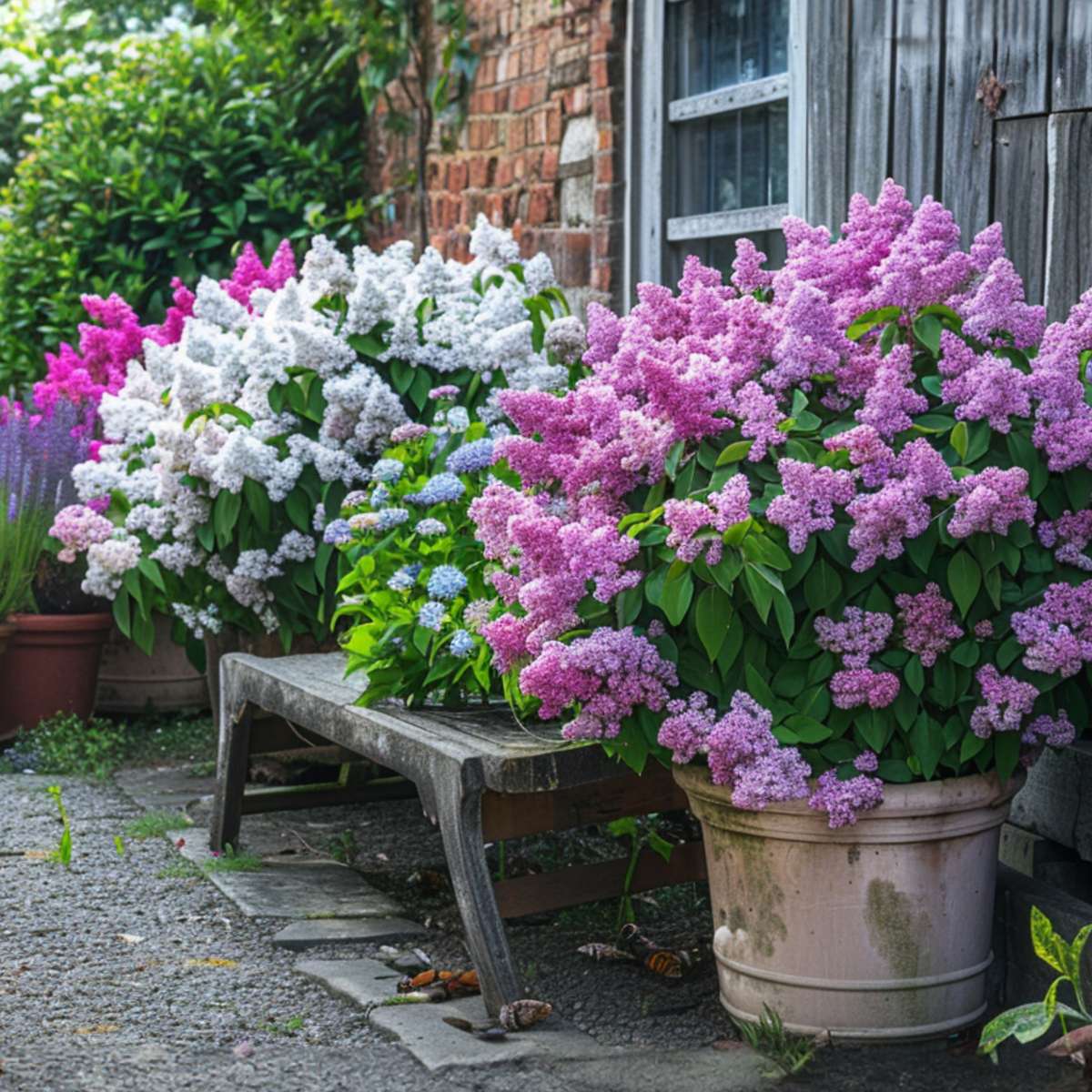 Lilas commun - Set de 6 - Syringa vulgaris - Hauteur 25-40cm - ⌀17cm