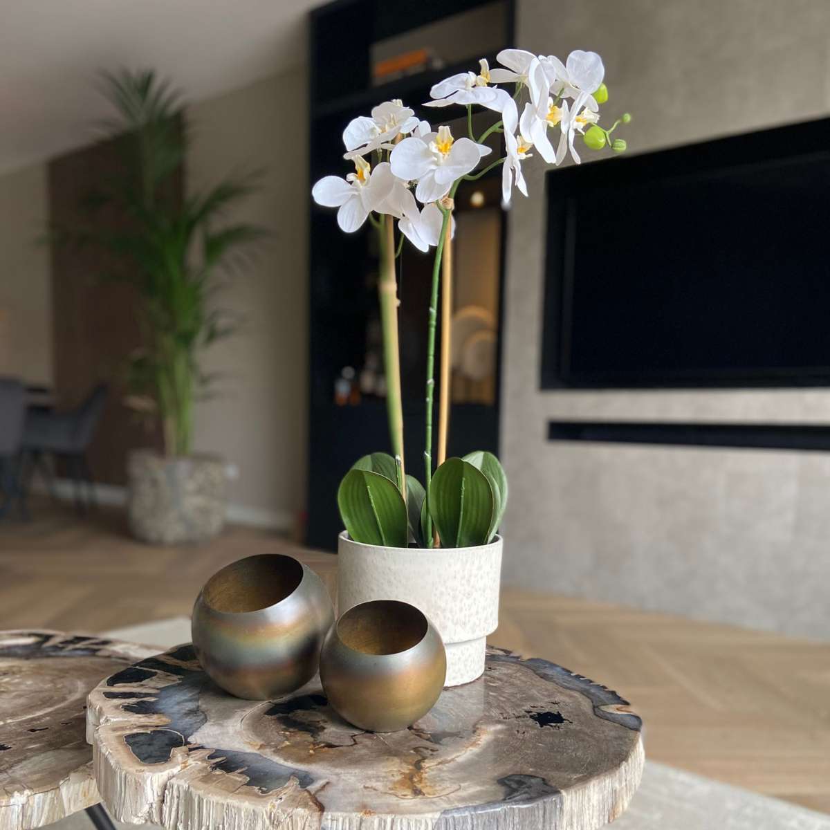 Orchidée Phalaenopsis artificielle - Hauteur 55cm