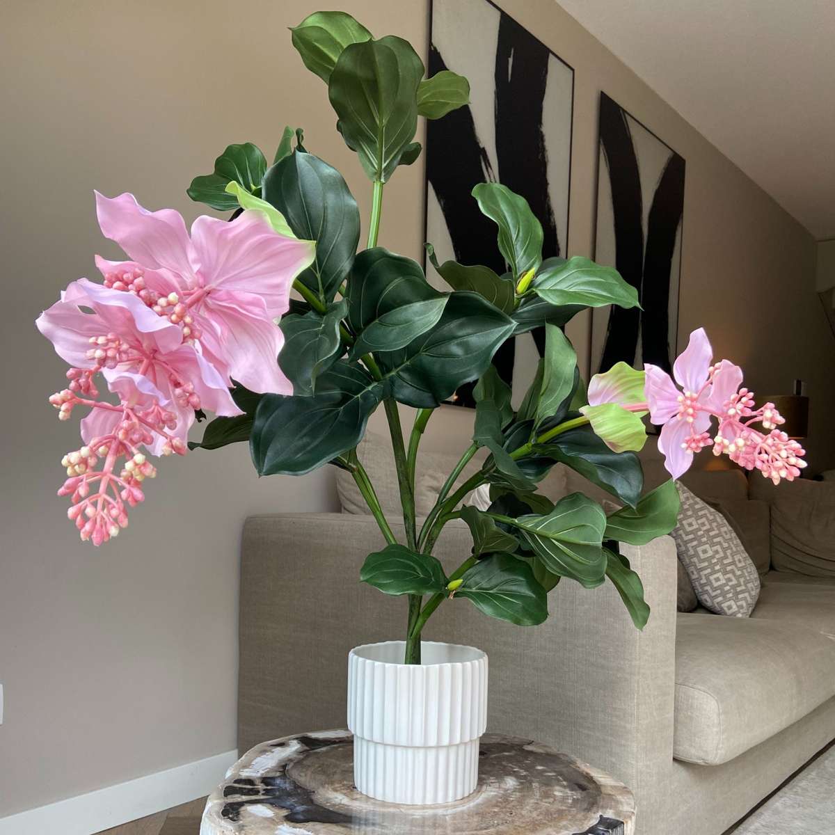 Medinilla Magnifica artificielle - Hauteur 85cm