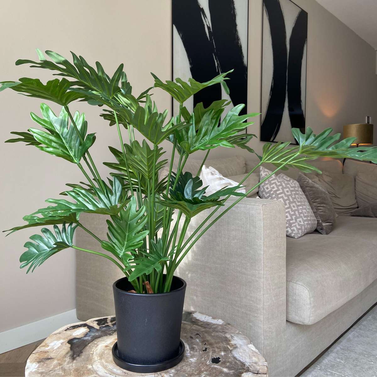 Philodendron artificiel 'Selloum' - Hauteur 65cm