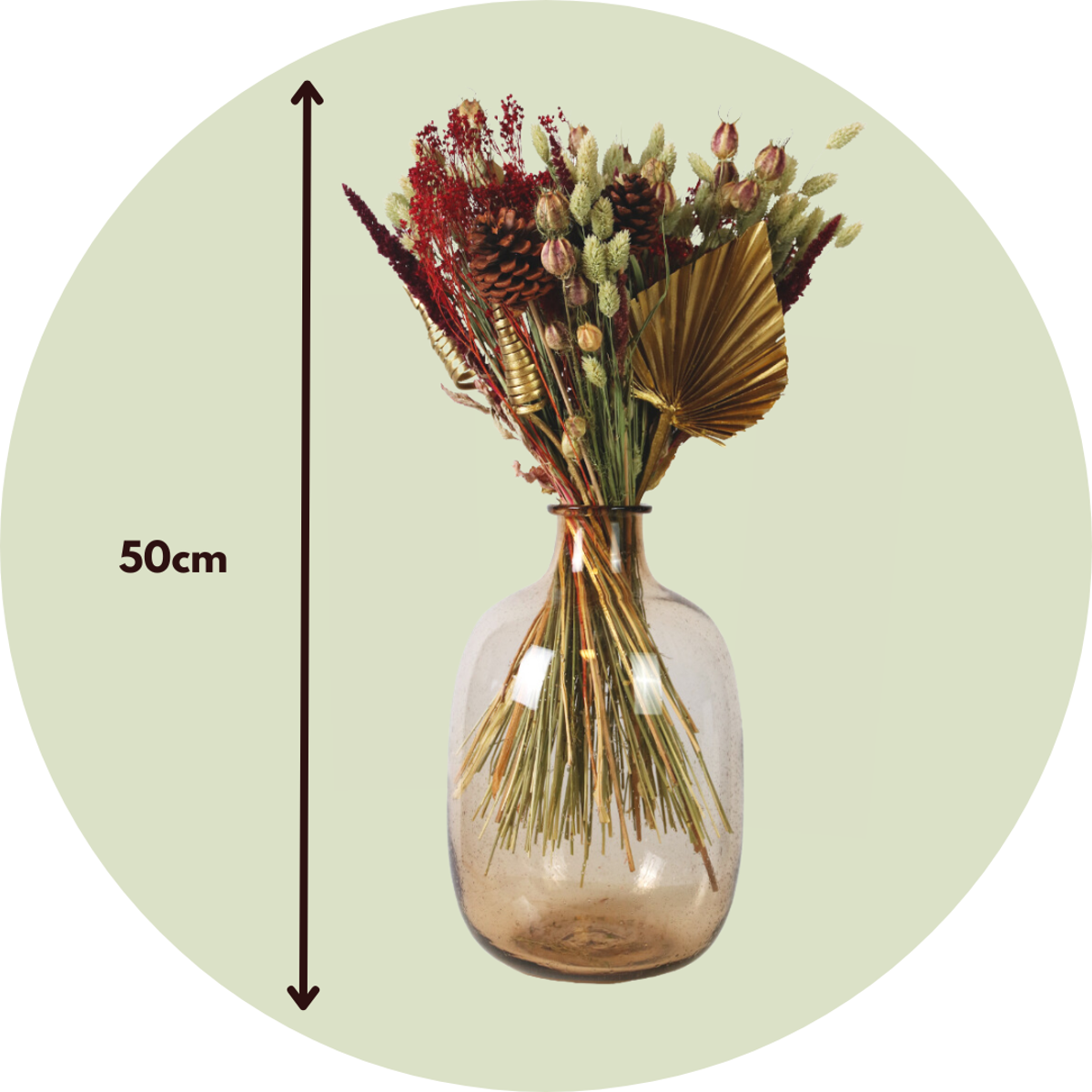 Fleurs séchées - Bouquet 'Large Classic Red'