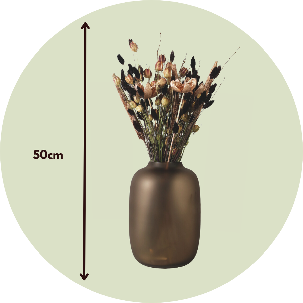 Fleurs séchées - Bouquet 'X-mas brown/champ.'