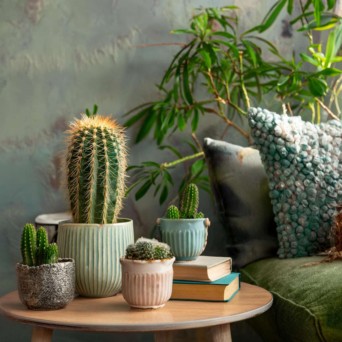 Small cacti - 12 pcs. - Cactus - Height 5-10cm - ⌀5,5cm