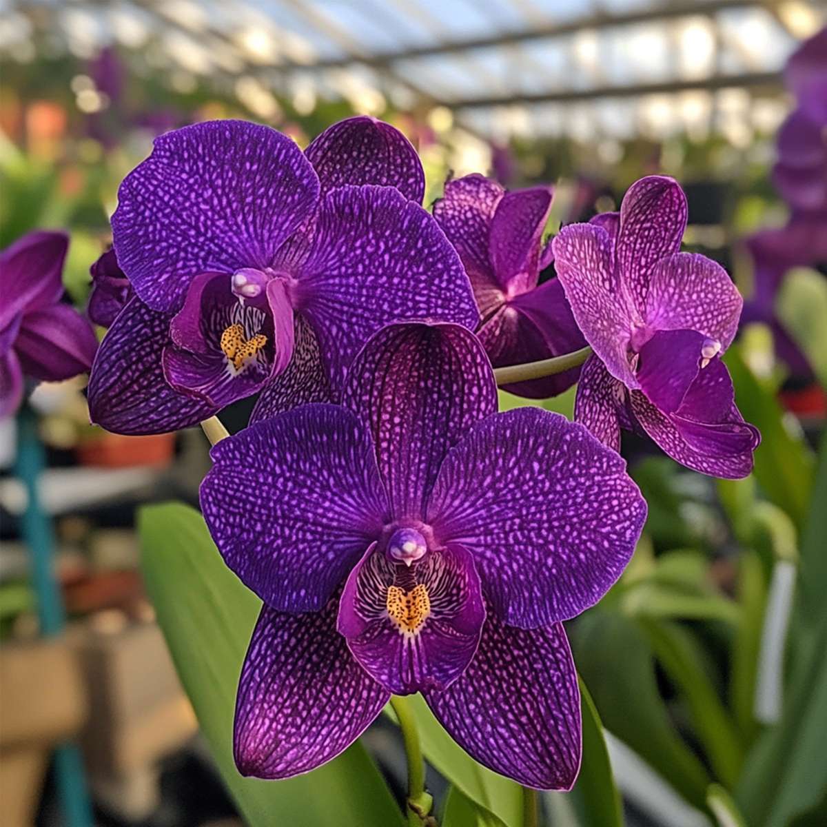Orchidée - Vanda 'Velvet Blackberry' - Hauteur 80-90cm - TD Plantz