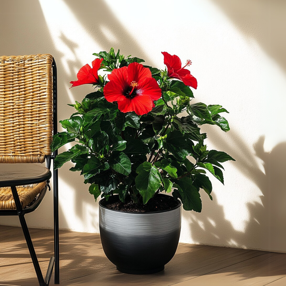 Hibiscus de Chine - Hibiscus rosa-sinensis - Hauteur 40-50cm - ø17cm
