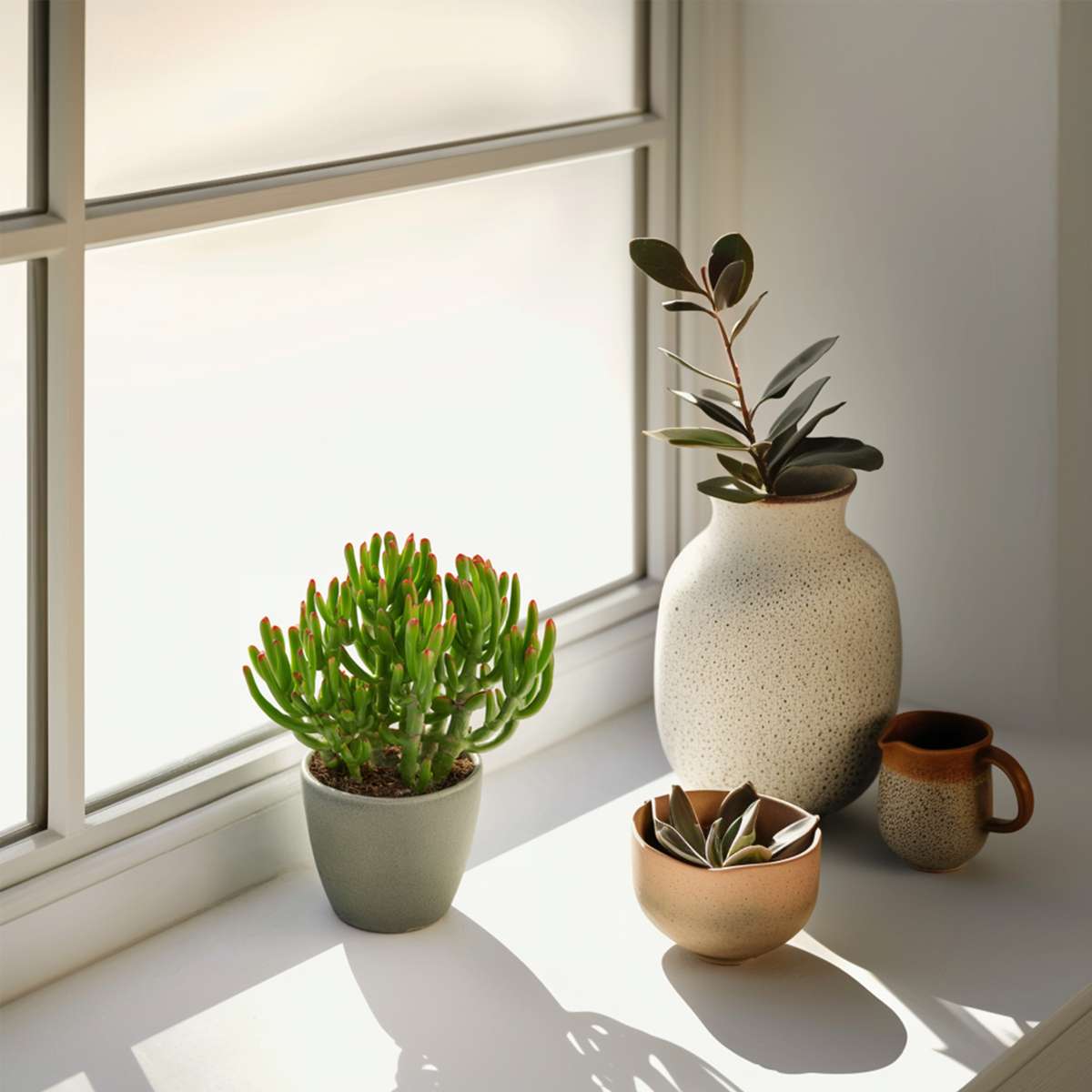 Plante de Jade - Crassula ovata 'Gollum' - Hauteur 15-25 cm - Pot 12 cm