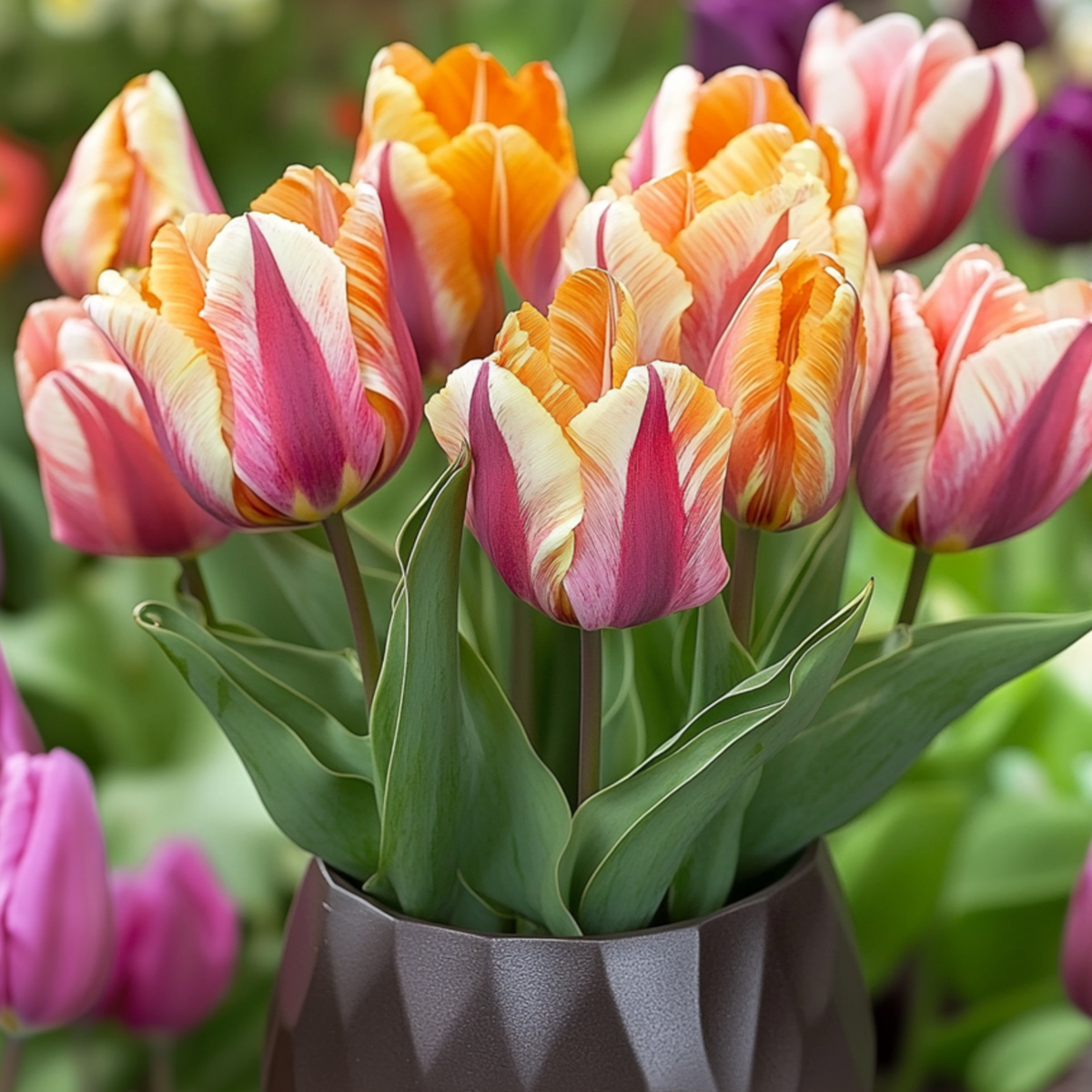 Tulipe - Set de 30 - Tulipa 'Flaming Beauty Mix' - Bulbes à fleurs