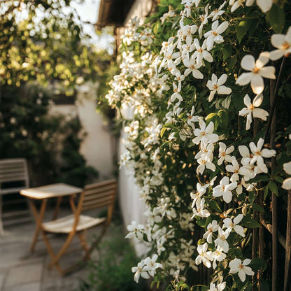 Jasmin étoilé - Set de 8 - Trachelospermum jasminoides - H110-120cm - ⌀17cm