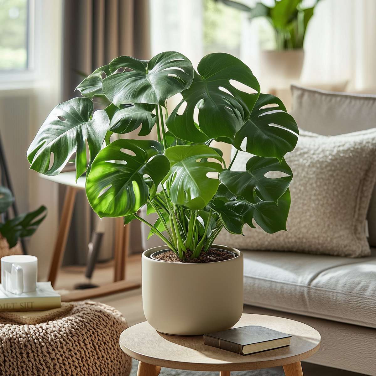 Plante à trous - Monstera deliciosa - Hauteur 45-55cm - ⌀14cm