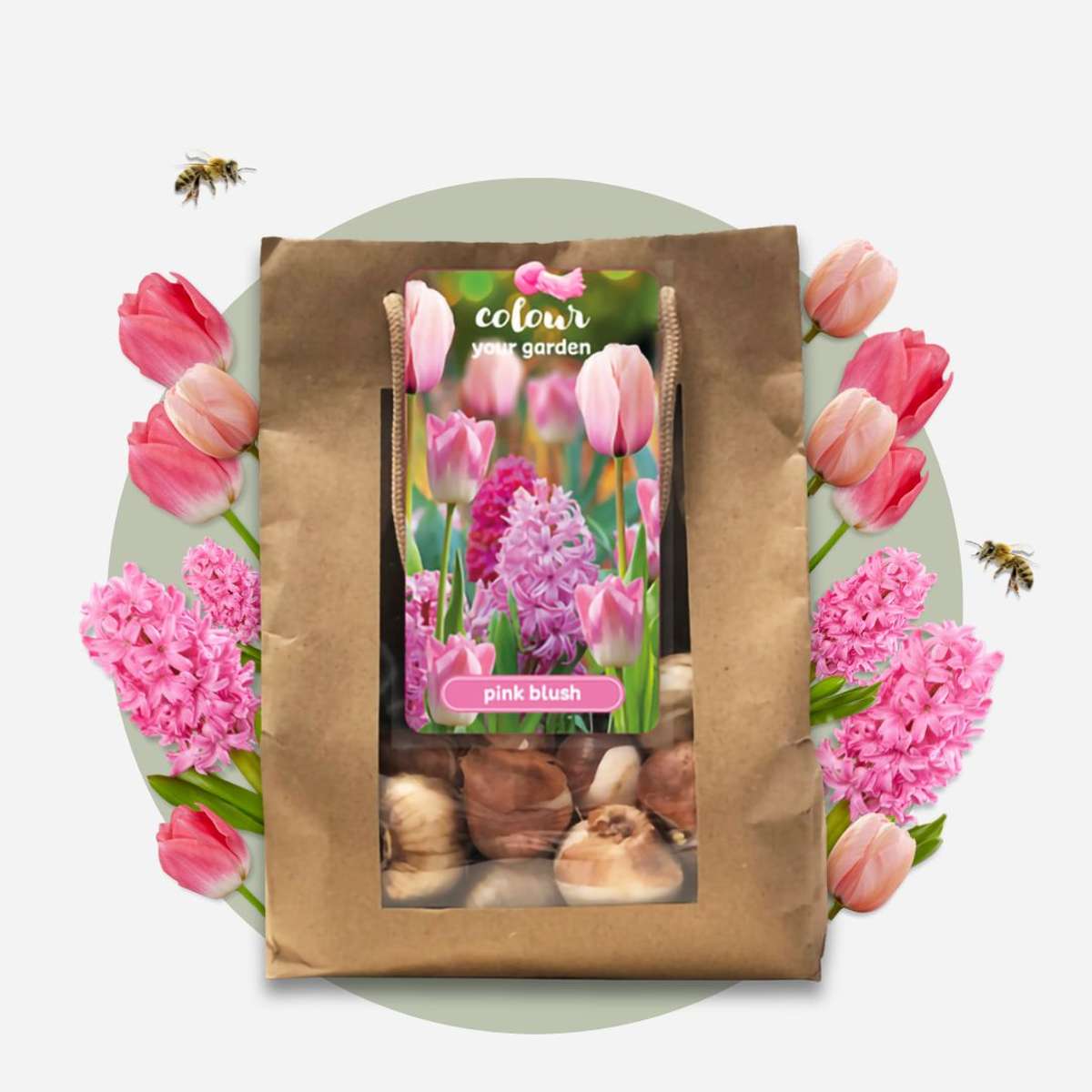 Bulbs Pink Blush - 25 pcs. - Tulipa, Hyacinthus - Flower Bulbs - Pink