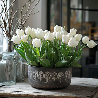 Tulipe - Set de 21 - Tulipa 'Northcap' - Bulbes à fleurs - Jaune - TD Plantz