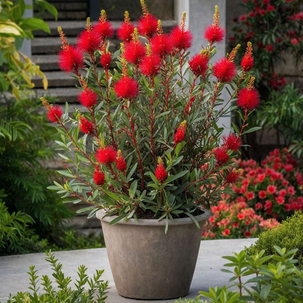 Rince-bouteille - Set de 2 - Callistemon 'Splendens' - Hauteur 40-50cm - ⌀19cm - TD Plantz