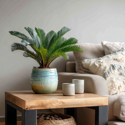 Sagou du Japon - Set de 4 - Cycas revoluta - Hauteur 45-60cm - ⌀15cm