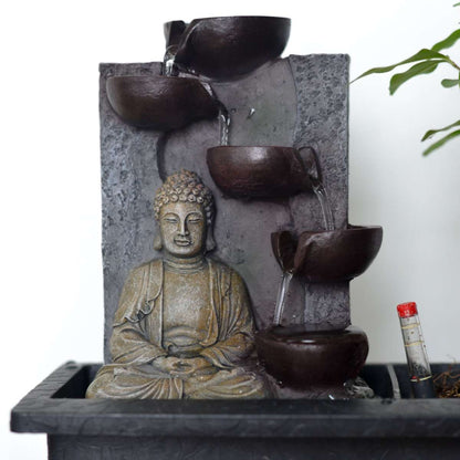 Waterval Buddha - Bonsai - Height 25-35cm - ⌀29cm