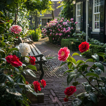 Camélia - Set de 6 - Camellia japonica - Hauteur 25-40cm - ⌀9cm