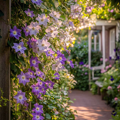 Clématite - Set de 6 - Clematis hybrid - Hauteur 25-40cm - ⌀9cm