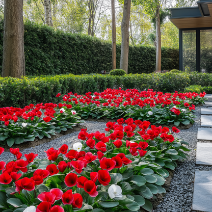 Cyclamen de Perse - Set de 3 - Cyclamen 'Winfall Scarlet' - H10-20cm - ⌀9cm