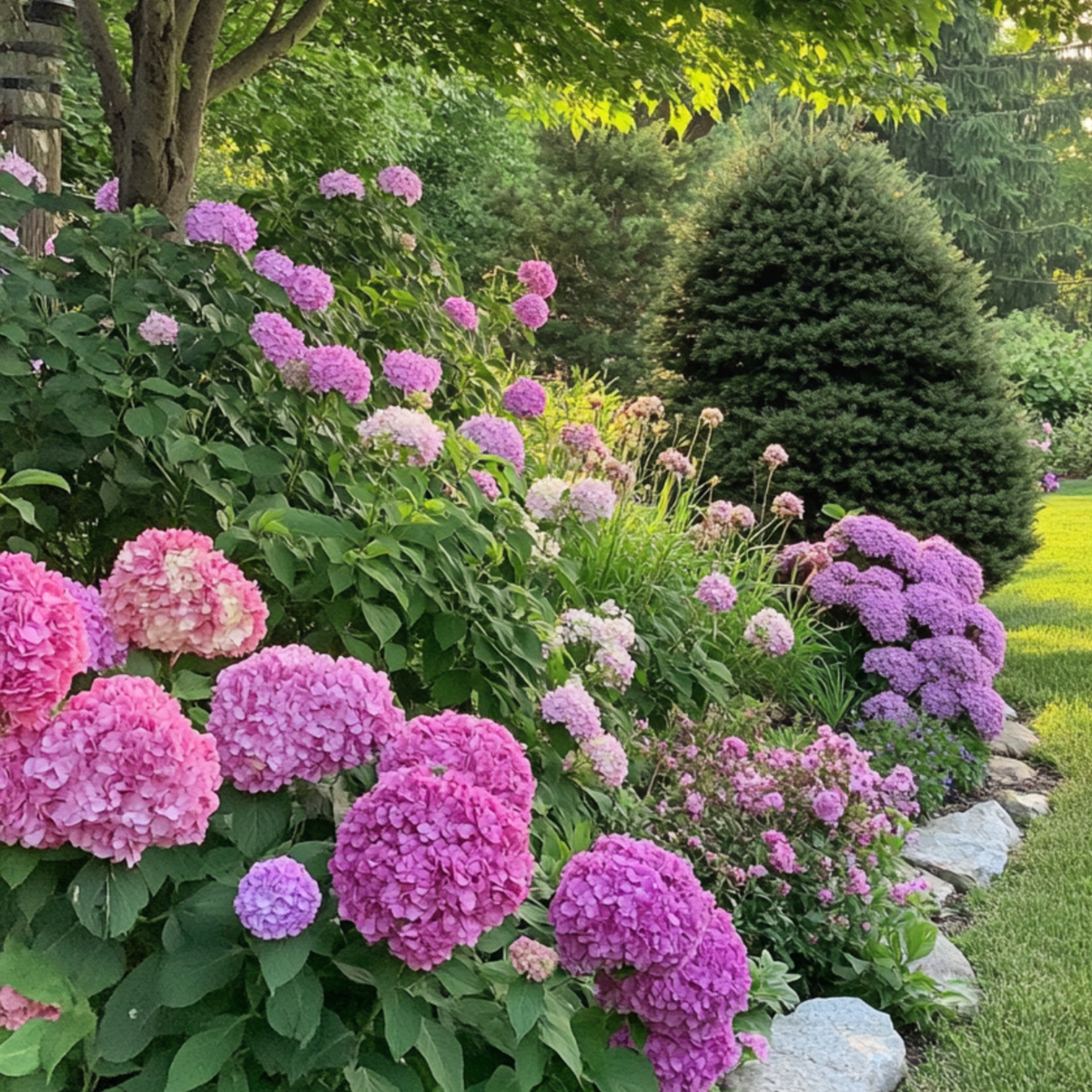 Hortensia - Set de 6 - Hydrangea macrophylla teller 'Red Bull' - H25-40cm - ⌀9cm