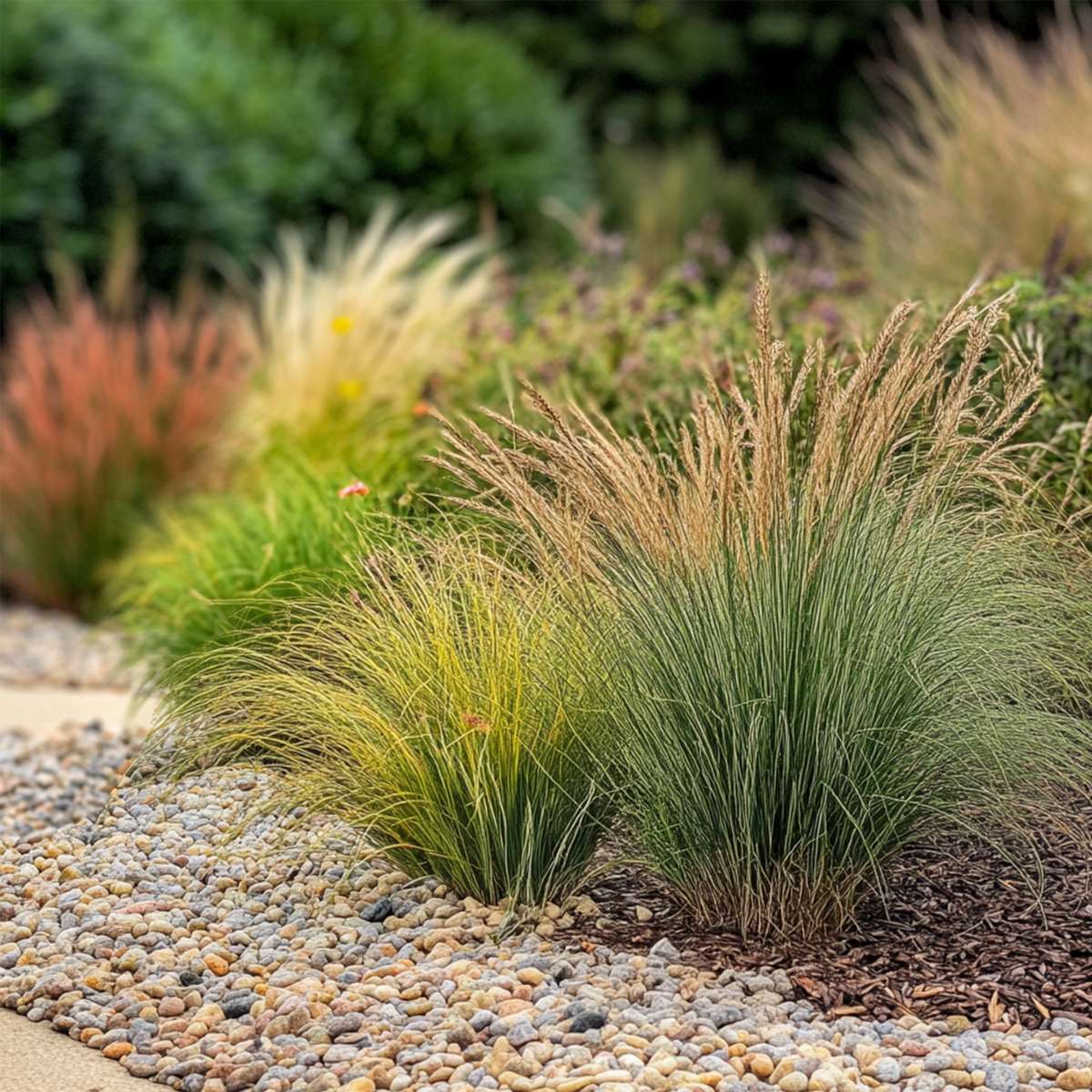 Ornamental grass - 6 pcs. - Stipa, Festuca, Carex - Height 15-25cm - ⌀10,5cm