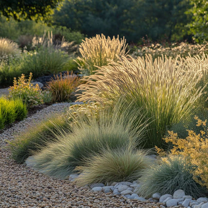 Ornamental grass - 6 pcs. - Stipa, Festuca, Carex - Height 15-25cm - ⌀10,5cm