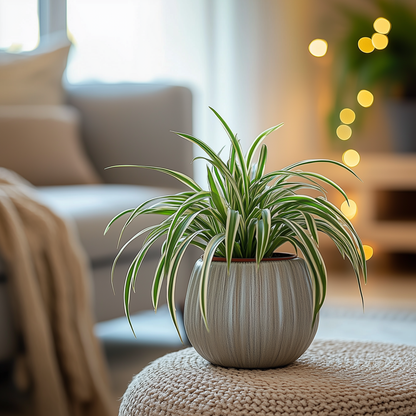 Plante araignée - Set de 6 - Chlorophytum comosum 'Atlantic' - H25-40cm - ⌀12cm