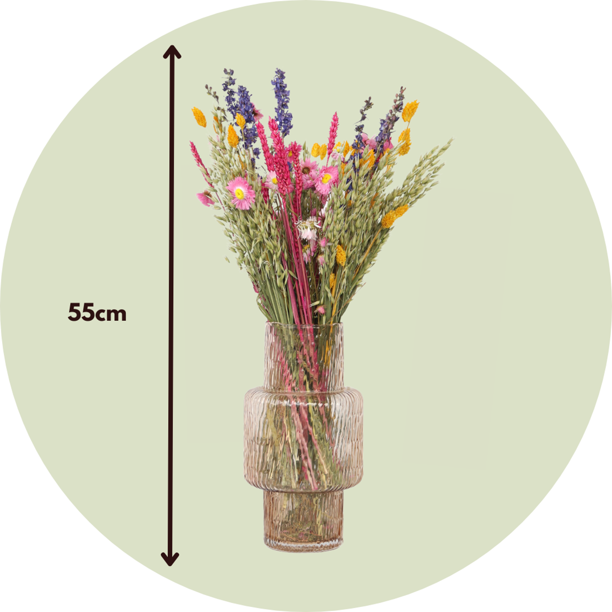 Fleurs séchées - Bouquet 'Trendy Vibrant'